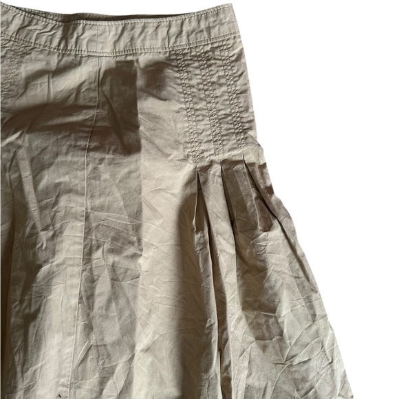 Y2K GAP Khaki Denim Midi Skirt – Women’s Juniors 1 / Size 6 – 1990s Pleated - Picture 3 of 7